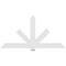 Ekena Millwork Kennewick Architectural Grade PVC Gable Bracket, 84"W x 42"H x 2"D x 6"F, 12/12 Pitch GBP084X42X0206KEN00 - alternate 2